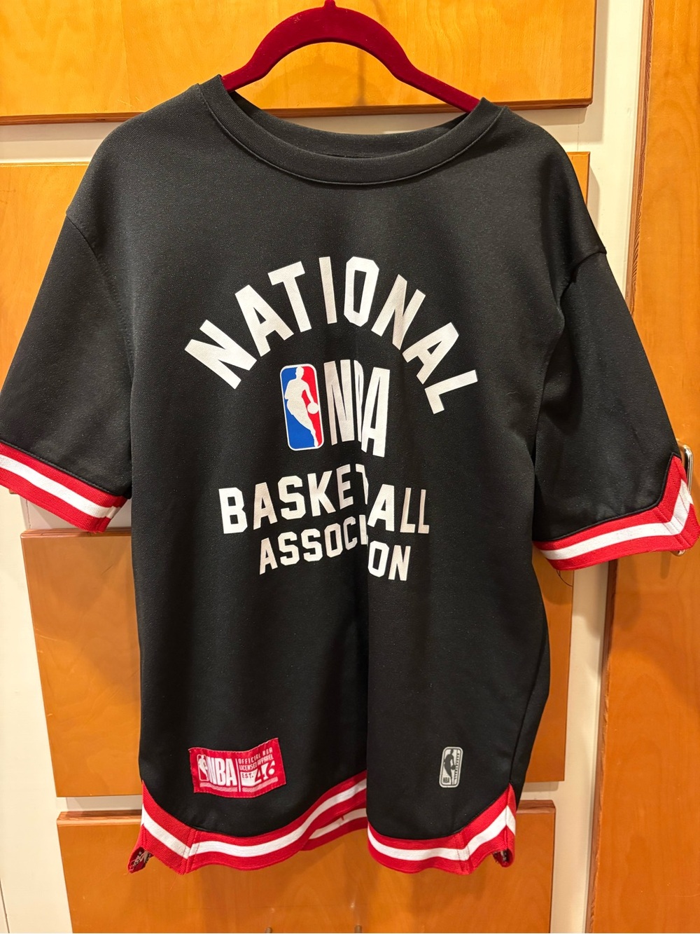 NBA Men’s Black National Basketball Association Jersey Medium